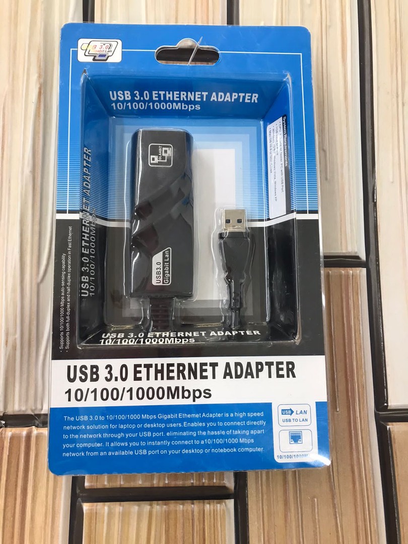 accesorios para electronica - Adaptador USB 3.0 a Ethernet red RJ45 LAN cableada Gigabit. 7