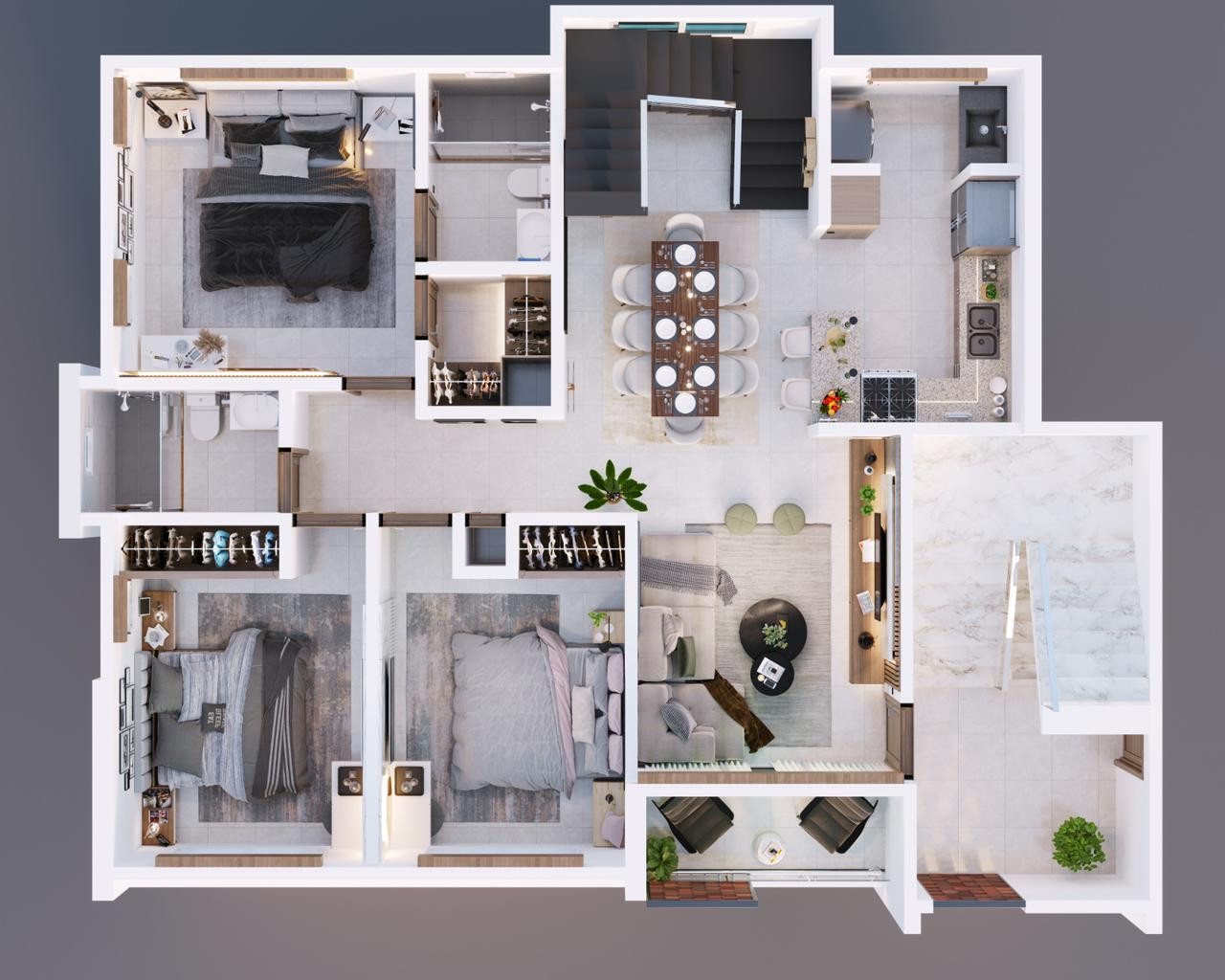 apartamentos - Apartamentos de 3 Habitaciones en Corona Plaza 6