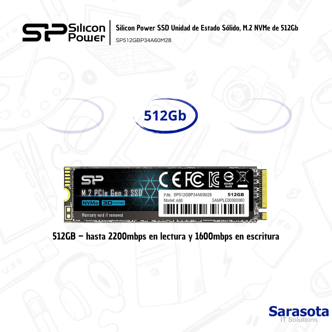 accesorios para electronica - Silicon Power SSD Unidad de Estado Sólido, M.2 NVM 2