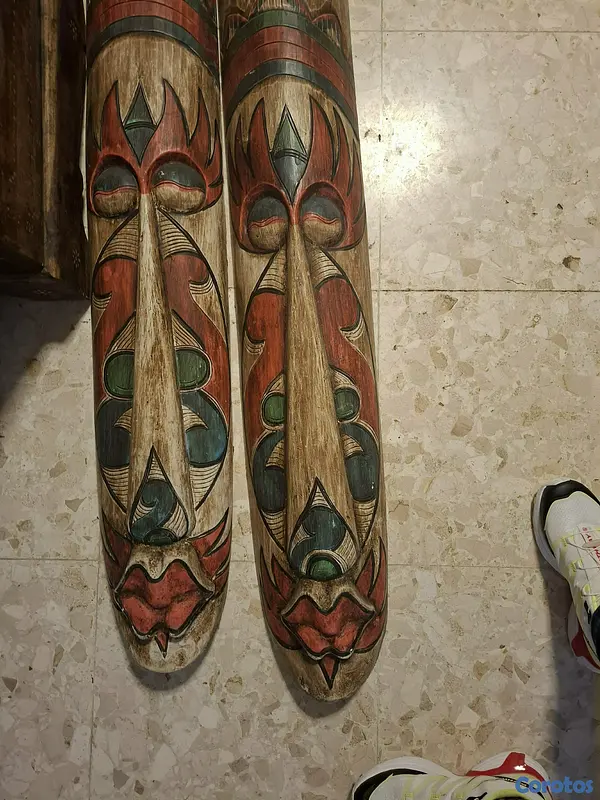 decoración y accesorios - 🌺 Máscaras tribales indonesia tallada y pintada a mano 2