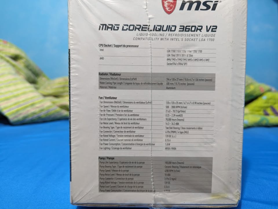 computadoras y laptops - Disipador PC MSI MAG CoreLiquid 360R V2 AIO 3