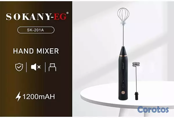 electrodomesticos - Mini batidora eléctrica recargable USB para café y 3