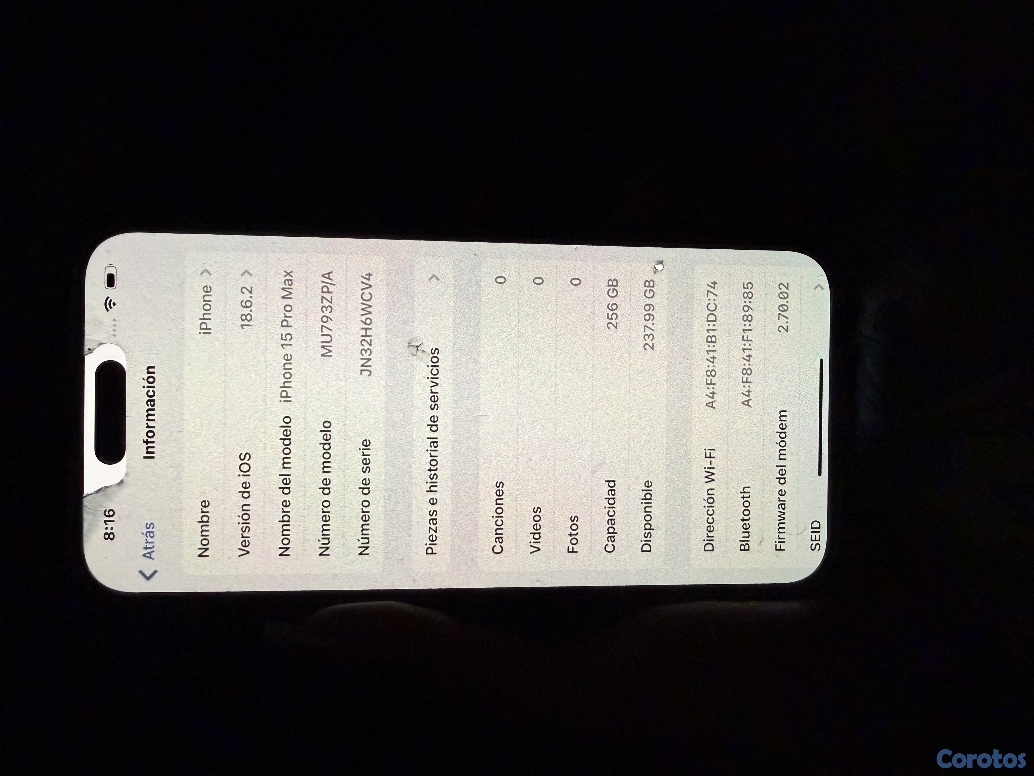 celulares y tabletas - iPhone, 15 Pro Max de 256 4