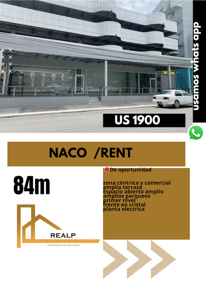 oficinas y locales comerciales - Local en Naco primer nivel 