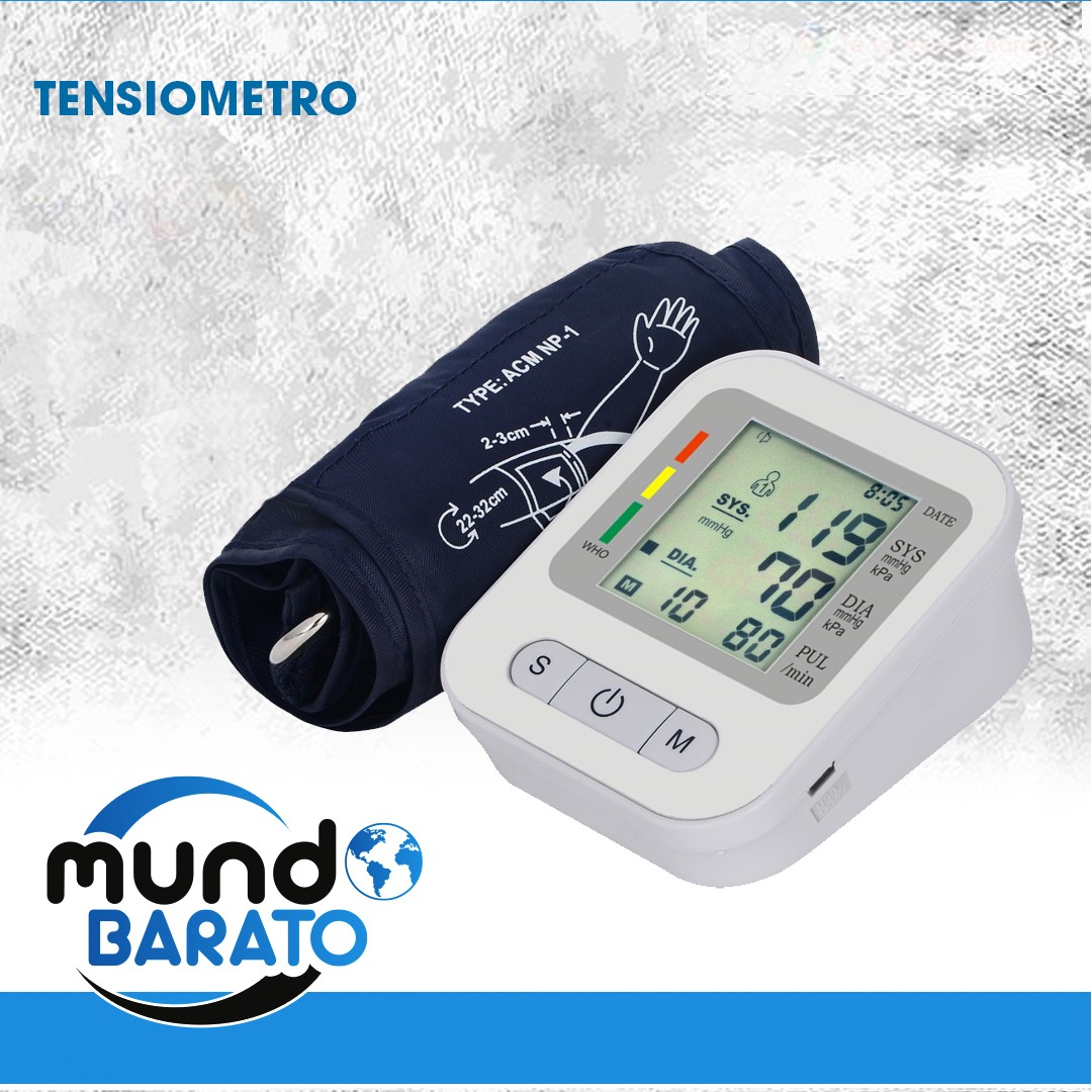 Tensiómetro Electrónico Digital de Brazo Esfigmomanómetro monitor presión arteri