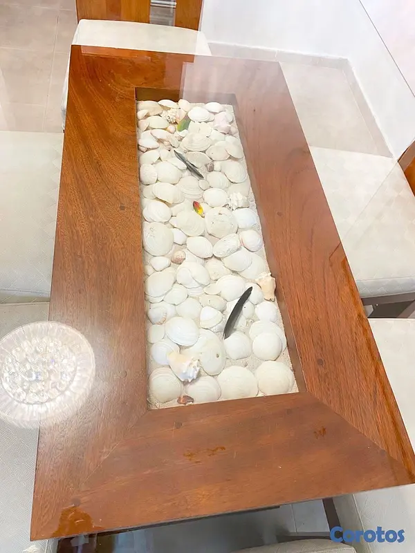 muebles y colchones - Juego de comedor de 6 sillas en roble 100% 5