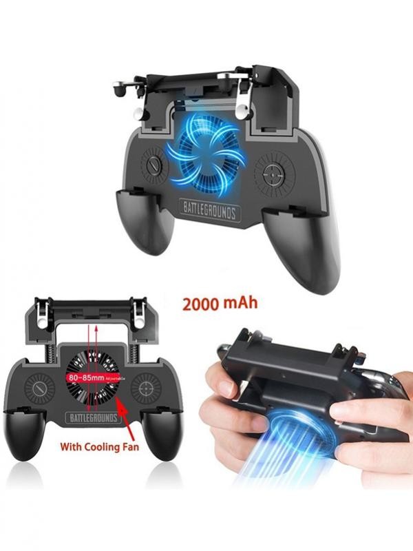 accesorios para electronica - Control Con Ventilador Para Jugar con celular + Power Bank. gamepad abanico 2