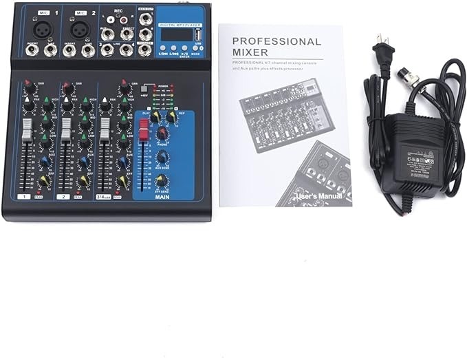 camaras y audio - MEZCLADORA DE SONIDO MIXEL 4 CANALES SQ-04 6