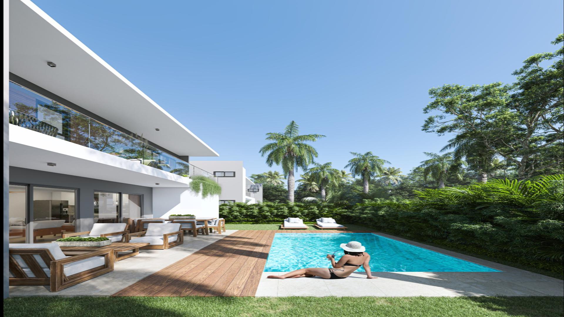 casas vacacionales y villas - Villa en venta 3 habitaciones en Punta Cana 4