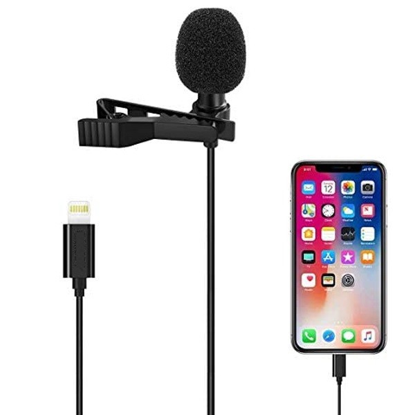 accesorios para electronica - Micrófono Solapa Lavalier omnidireccional puerto lightening IPHONE
 4