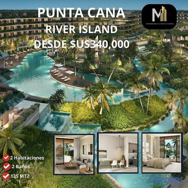 apartamentos - Vendo apartamento tipo estudio RIVER ISLAND en Pun 6