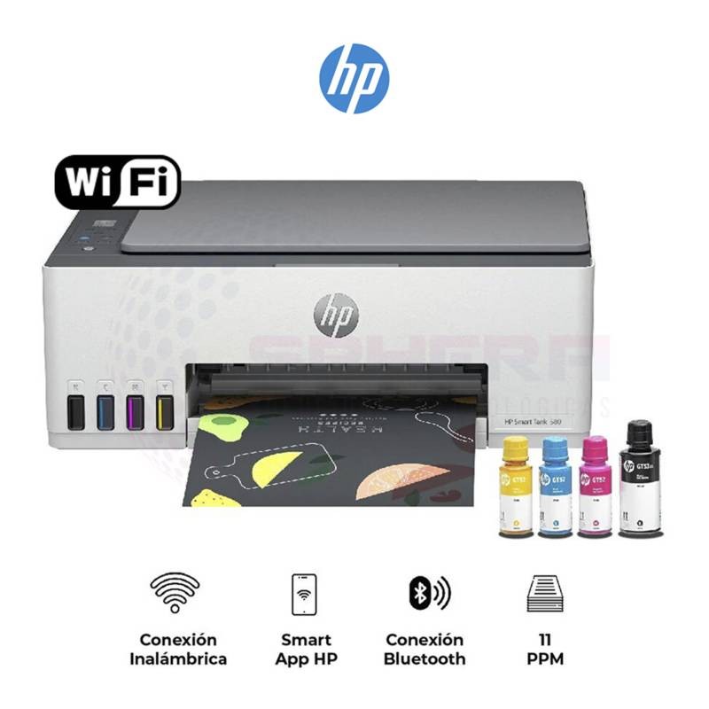 impresoras y scanners - IMPRESORA ,MULTIFUNCIONAL HP SMART TANK 580 - ALL IN ONE PRINTER- SISTEMA DE TIN 1