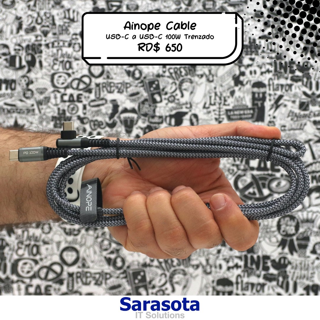 accesorios para electronica - Ainope Cable USB-C a USB-C 100W Trenzado