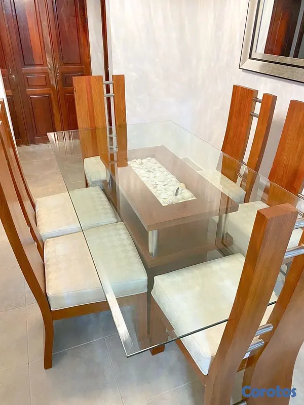 muebles y colchones - Juego de comedor de 6 sillas en roble 100% 2