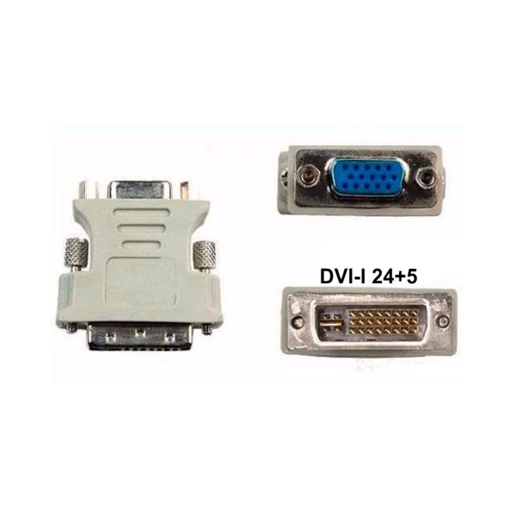 otros electronicos - Adaptador De Video DVI Macho A VGA Hembra 0