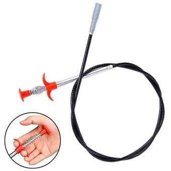 herramientas, jardines y exterior - DESTAPADOR DE CAÑERIAS FLEXIBLE LARGO 150CM DESAGÜE 2