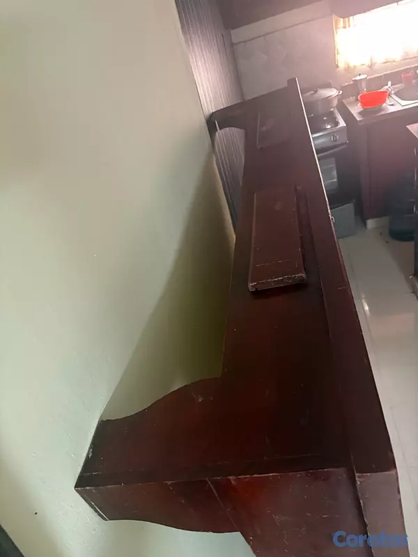 muebles y colchones -  base de cama de 60 caoba  2