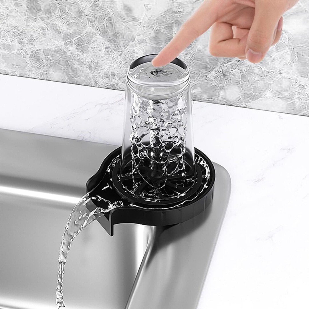 cocina - Lavadora automática de tazas o vasos de vidrio para fregadero de cocina 0