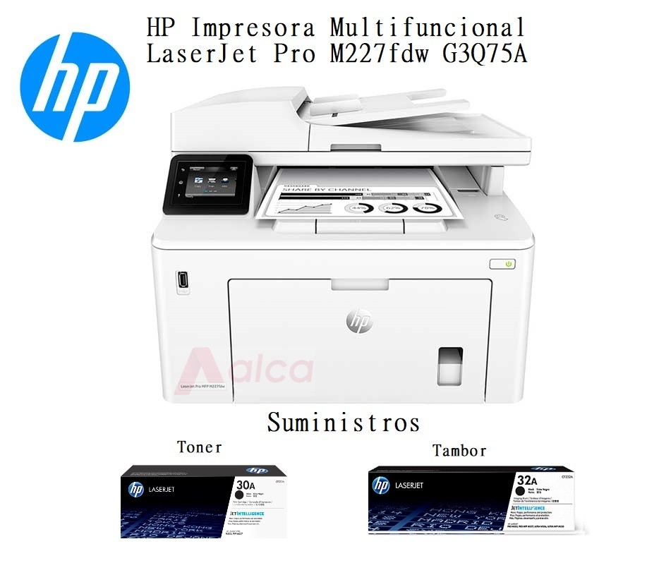 impresoras y scanners - Impresora multifunción HP LaserJet Pro M227fdw (G3Q75AR)