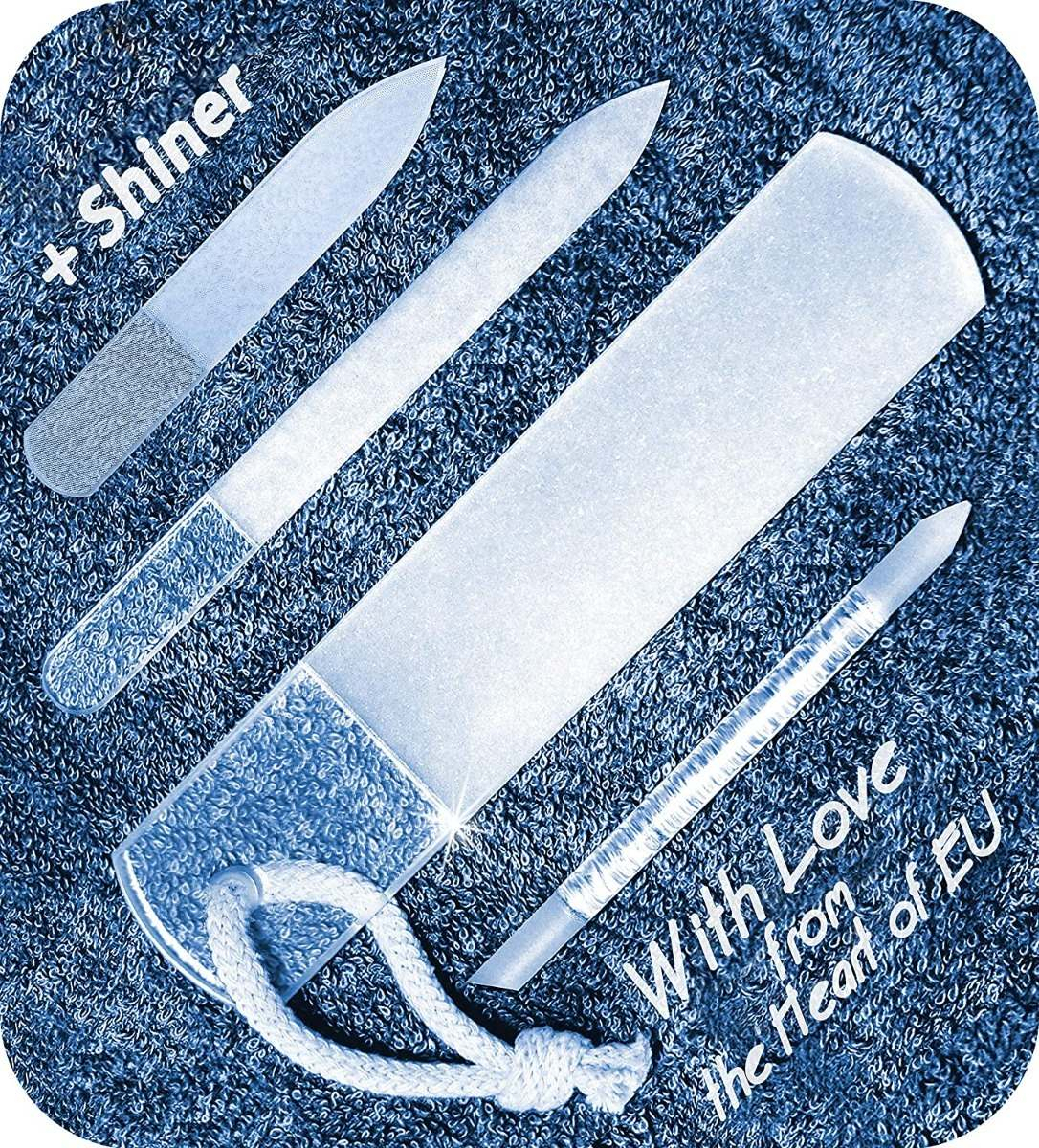 Salud y Equipamiento Médico - Juego De Limas De Uñas De Vidrio Checo Genuino: Pulidor D 1