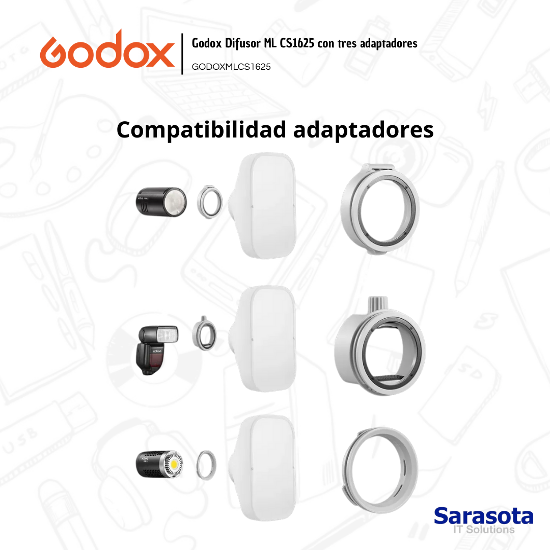 accesorios para electronica - Godox Difusor plegable ML-CS1625 1