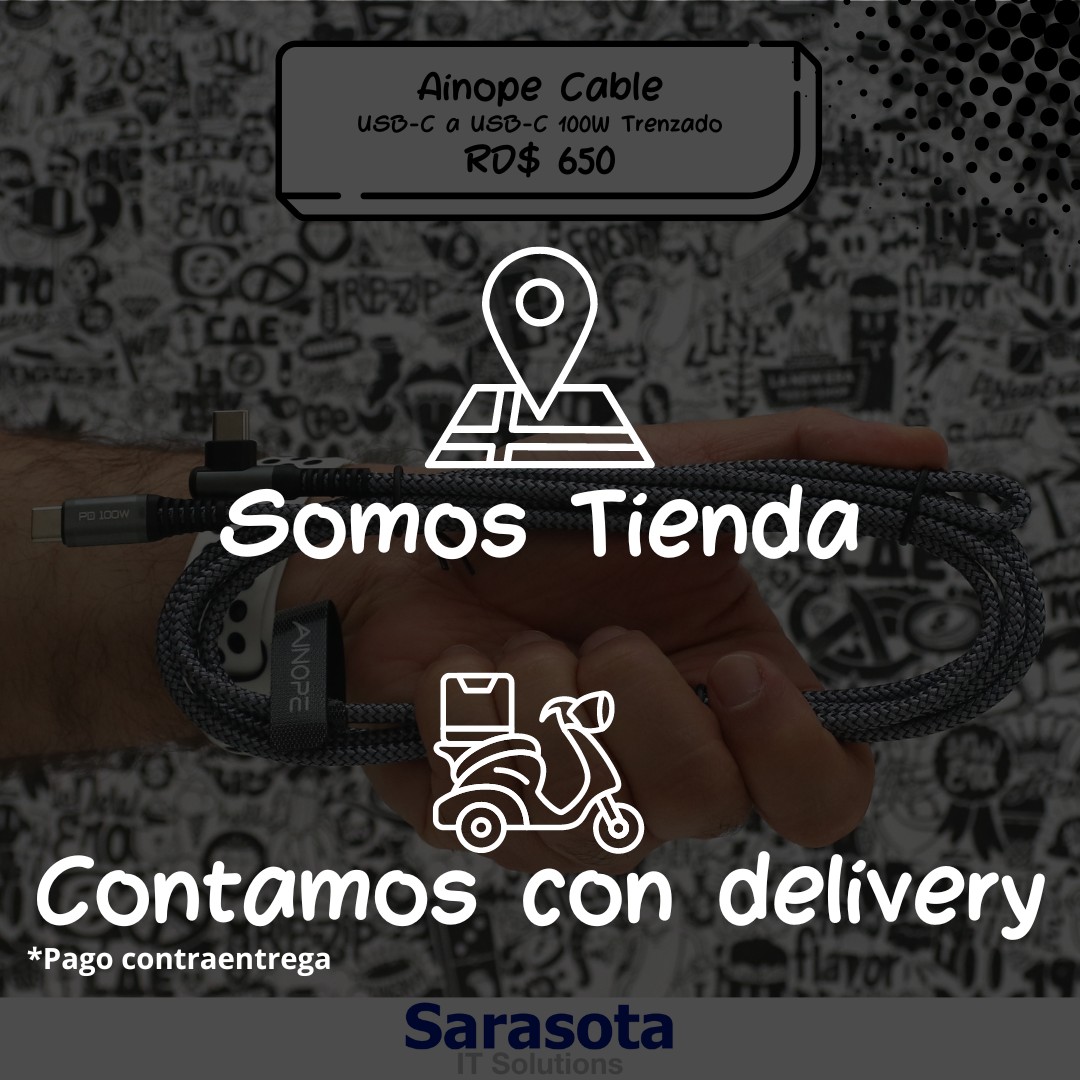 accesorios para electronica - Ainope Cable USB-C a USB-C 100W Trenzado 1