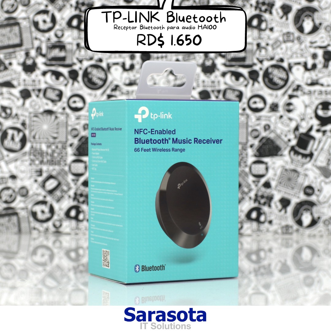 TP-Link Receptor de Audio Bluetooth para bocinas HA100 (Somos Sarasota)