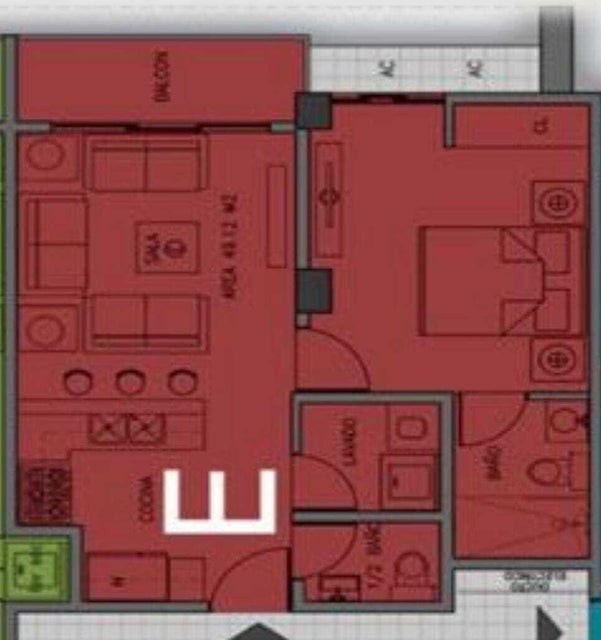 apartamentos - Apartamento en venta #24-1440 gimnasio, bar, área social amueblada. 2