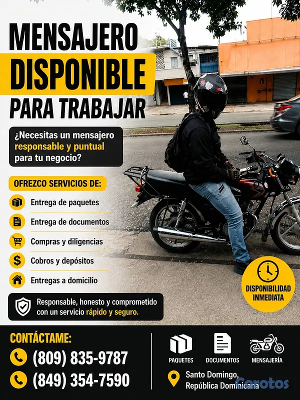 candidatos - MENSAJERO DISPONIBLE PARA TRABAJAR 2