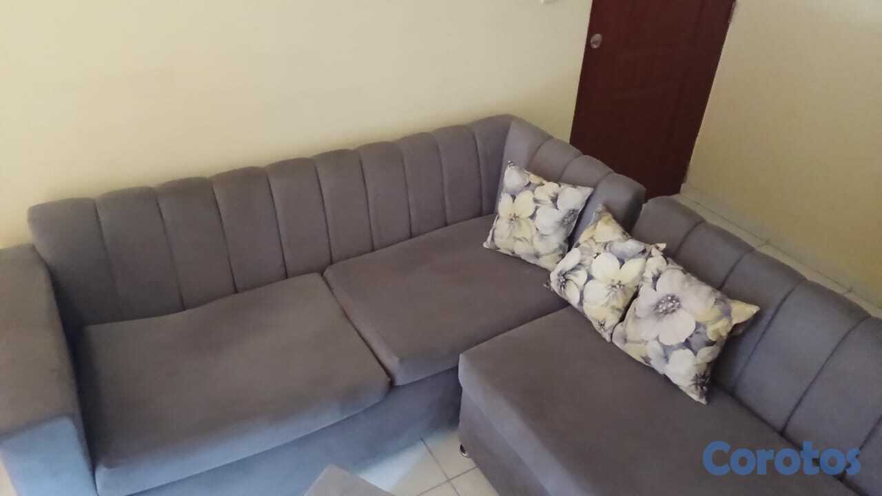 muebles y colchones - Juego de muebles tipo L modular Color gris. 9