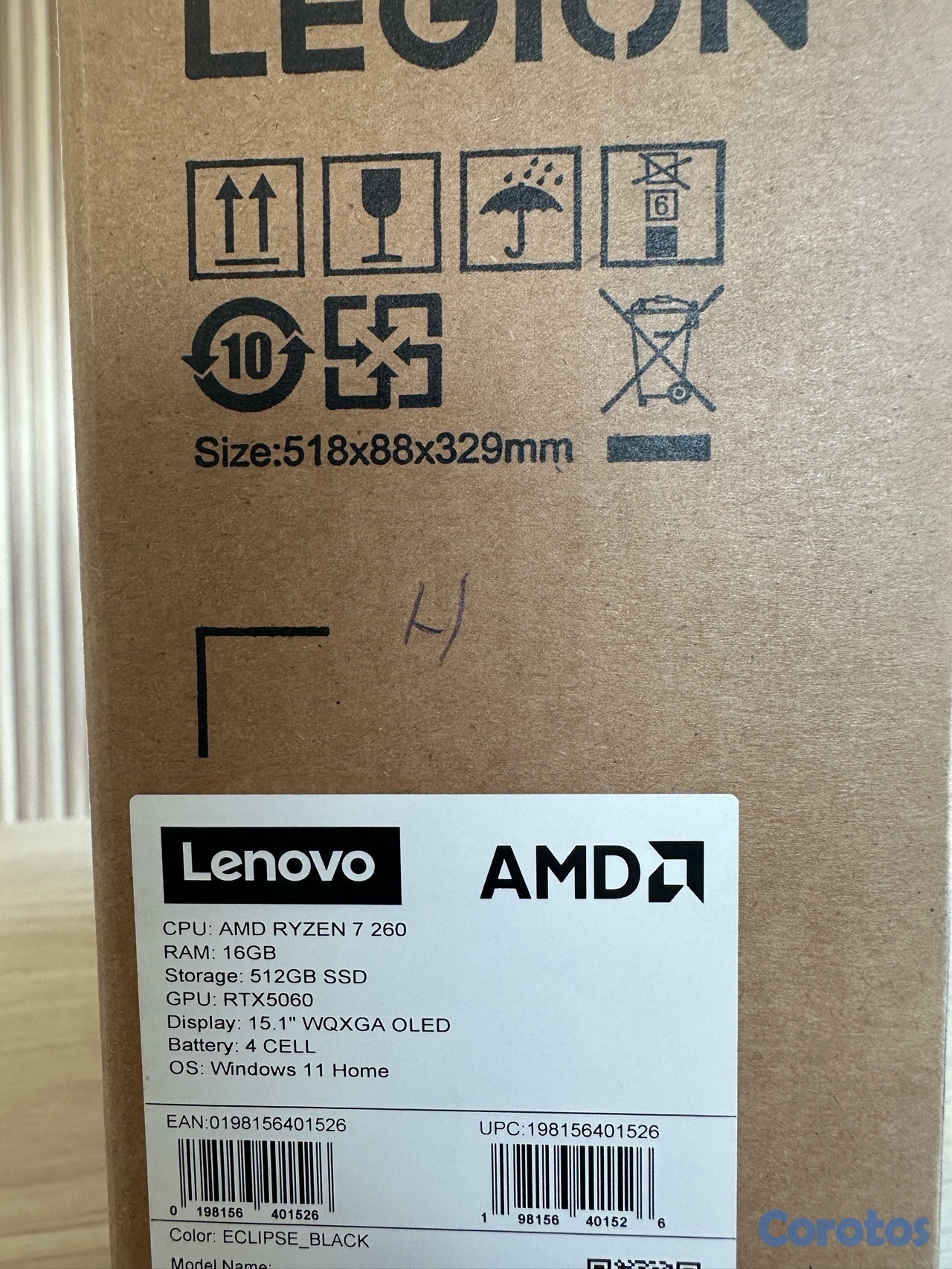 computadoras y laptops - Lenovo Legion 5 15.1" OLED 165Hz AMD Ryzen 7 260 16GB RAM 512GB SSD RTX 5060 8GB 2