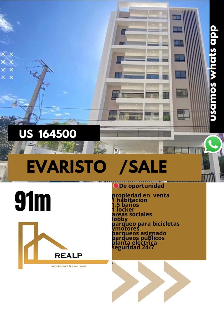 apartamentos - Apartamento en Evaristo venta 