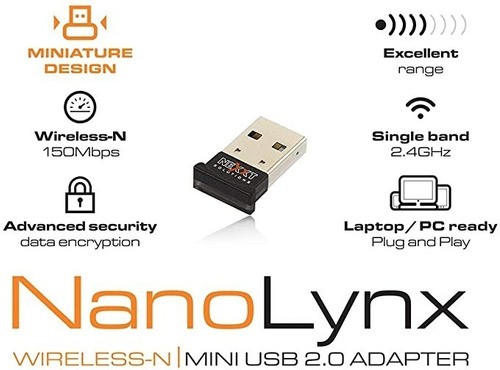 computadoras y laptops - ADAPTADOR DE RED USB WIFI NEXXT NANOLYNX, 2.4GHZ/150MBPS, 802.11B/G/N