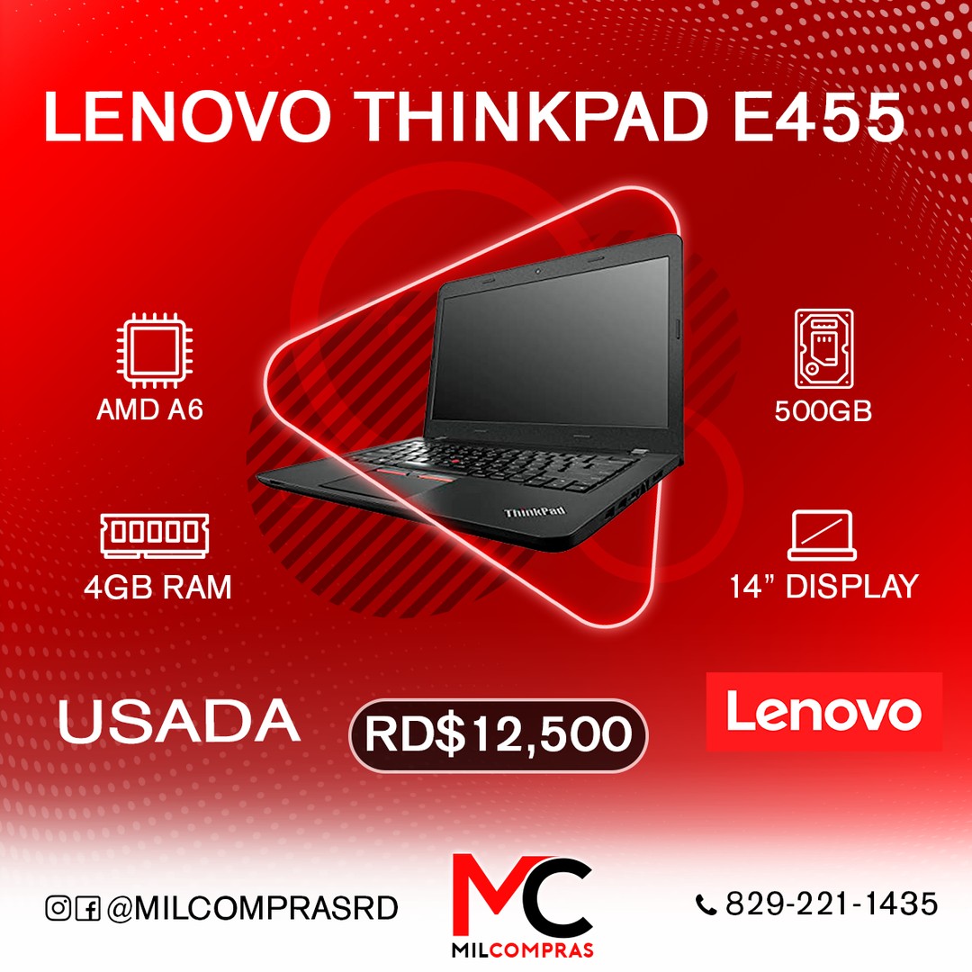 computadoras y laptops - Lenovo ThinkPad E455