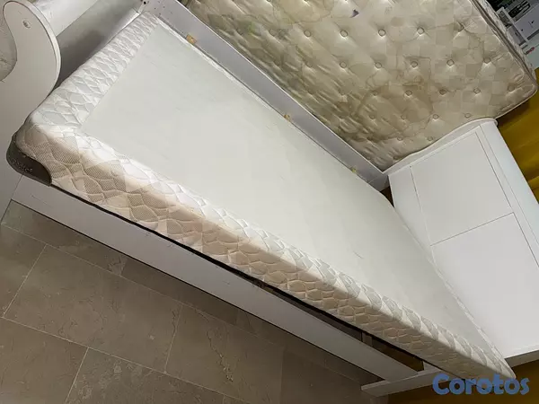 muebles y colchones - Cama Queen matrimonial (armazón de Pino + colchon/base Sealy postopédico) 15