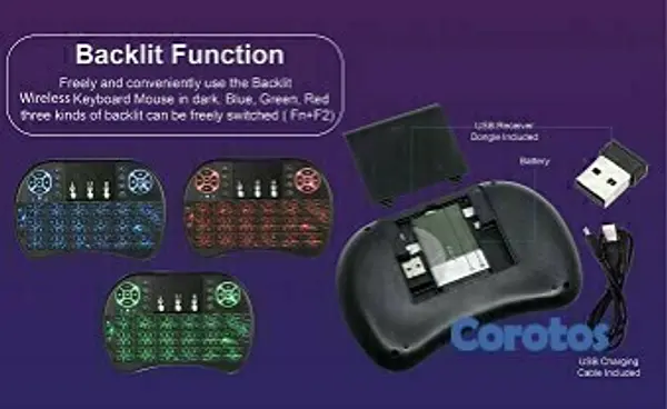 consolas y videojuegos - 🛑 Mini teclado inalámbrico con control remoto Touchpad Mouse Combo controlador. 5