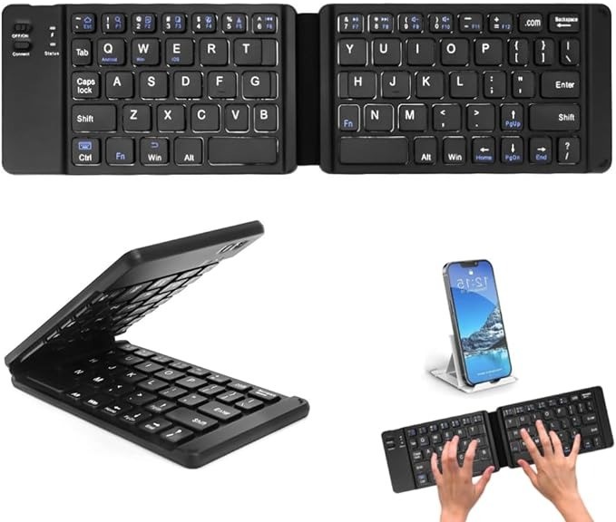 computadoras y laptops - Mini teclado inalambrico plegable Q-815 compatible iOS, Android y Window
 1