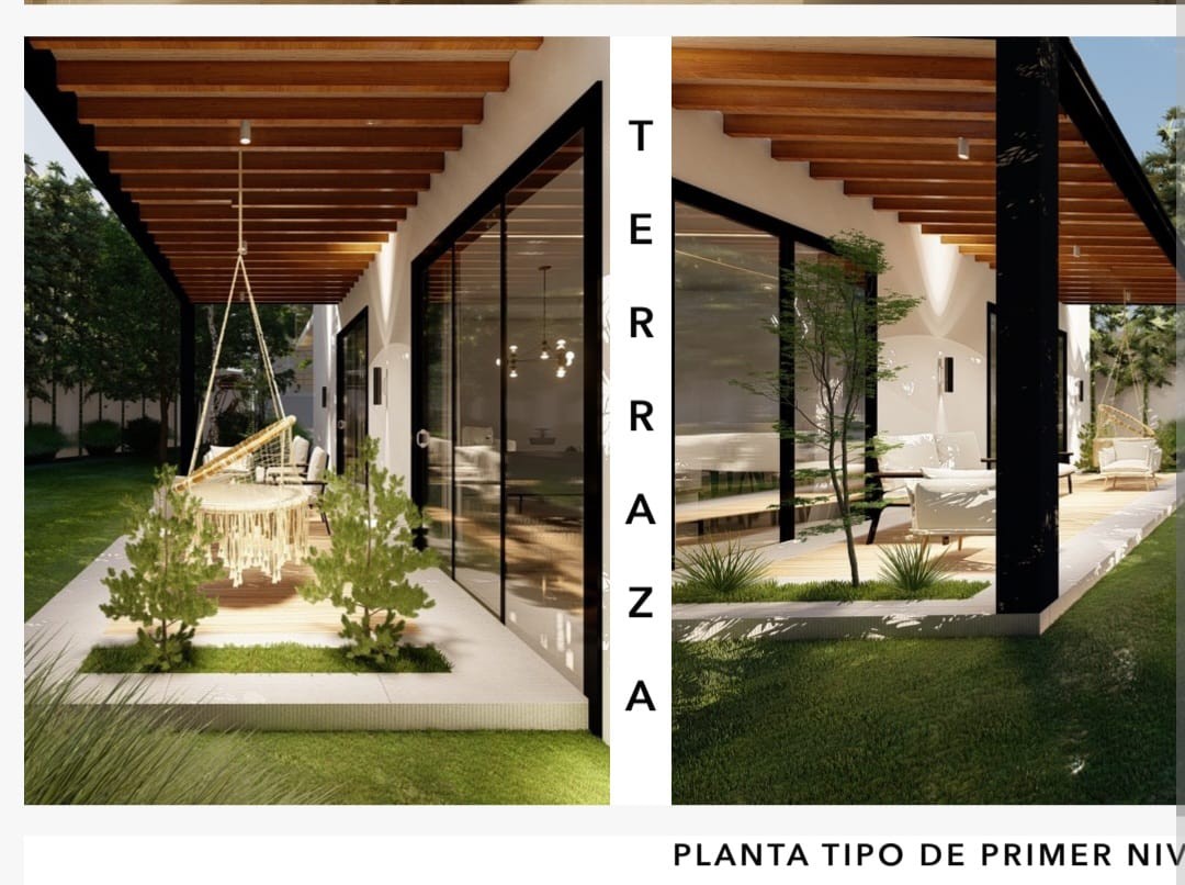 casas - Proyecto de casa en venta en Arroyo Hondo Viejo con 4 parqueos y patio 5