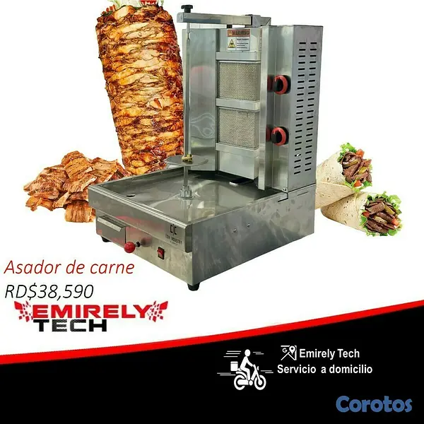 equipos profesionales - Asador kebab shawarma quemadora horno freidora de carnes 1