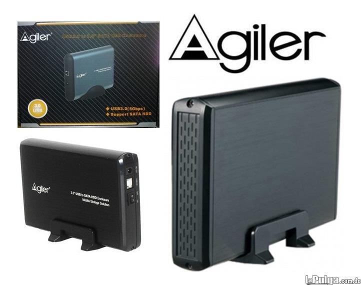 computadoras y laptops - CAJA USB 3.5" AGILER PARA DISCO DURO SATA, USB 3.0 0