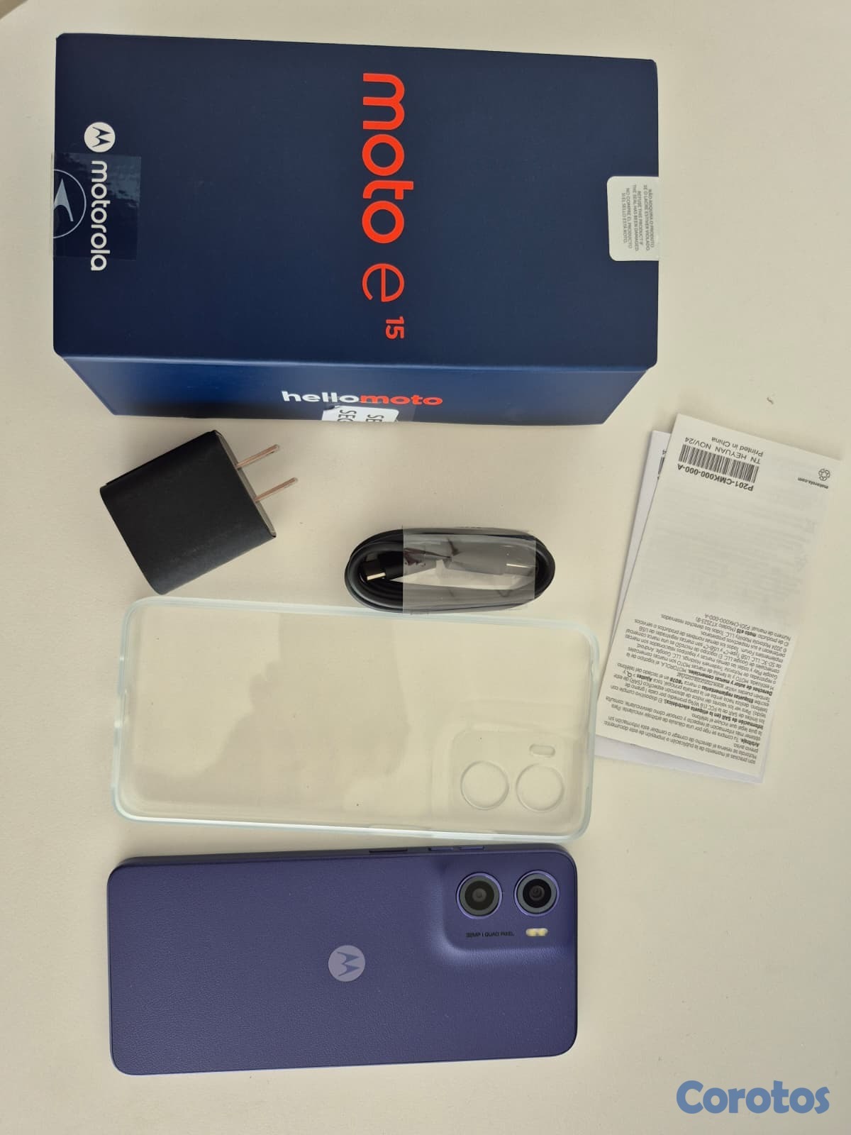 celulares y tabletas - Vendo Motorola Moto e15 4G 64GB Morado  1