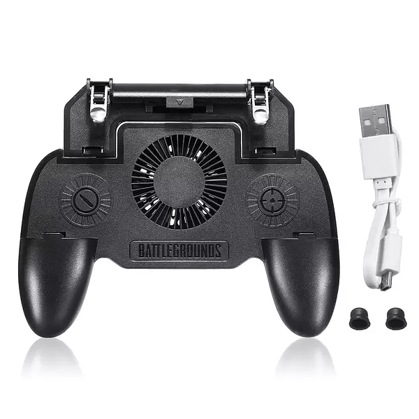 accesorios para electronica - Control Con Ventilador Para Jugar con celular + Power Bank. gamepad abanico 2