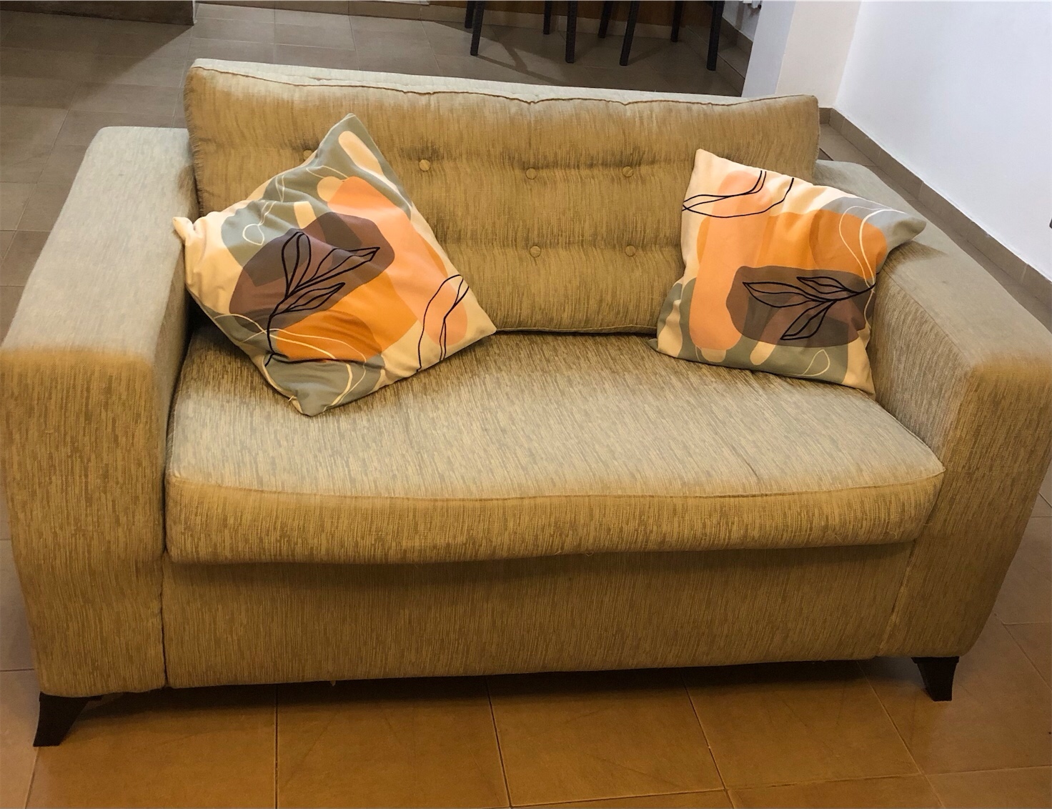 muebles y colchones - Juego de sala, 1 sofá de 3, 1 sofá de 2 + mesa rectangular 