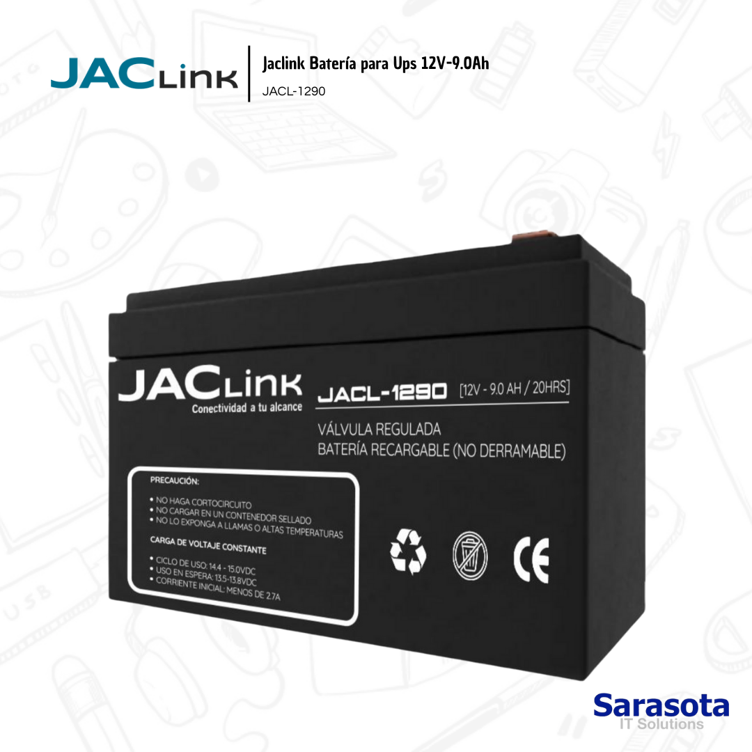 accesorios para electronica - Jaclink Batería para Ups 12V-9.0Ah JACL-1290