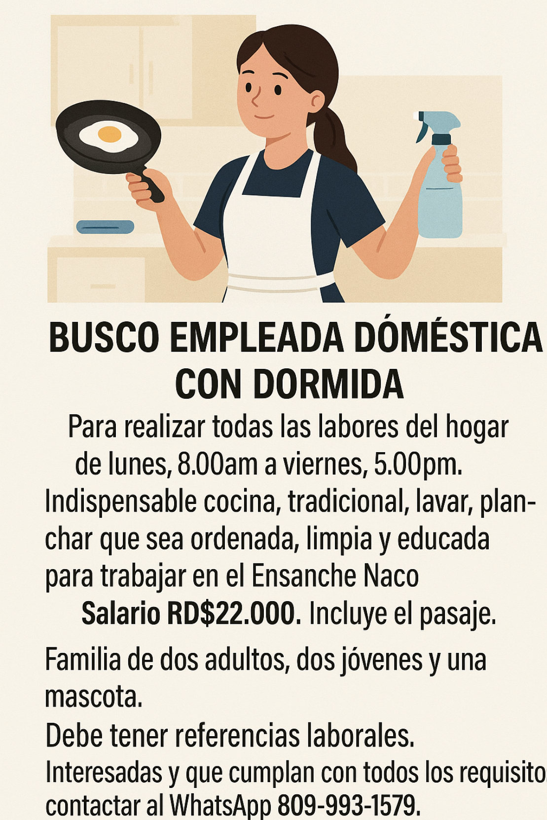 empleos disponibles - Empleda Doméstica 