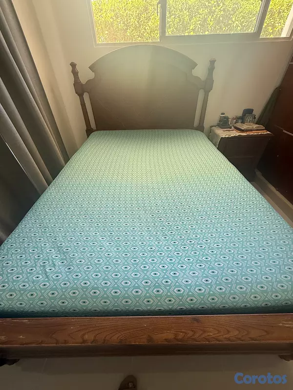 muebles y colchones - CAMA KING SIZE EN MADERA  3