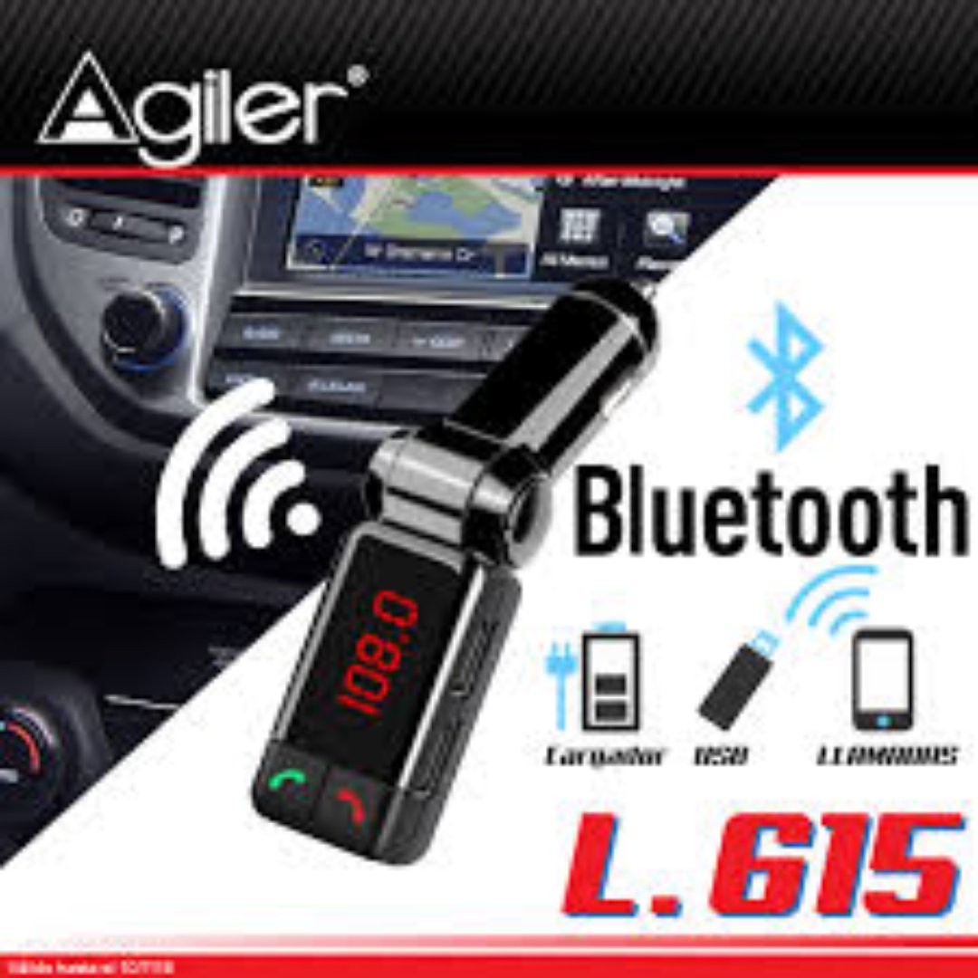 computadoras y laptops - TRANSMISOR FM PARA CARRO BLUETOOTH AGILER, 2 PUERTOS USB - CONTROL PARA LLAMADAS 1