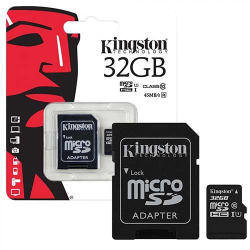 computadoras y laptops - MEMORIA MICROSD 32GB KINGSTON, SDHC, CLASE 10 UHS-1, A1, INCLUYE ADATADOR SD