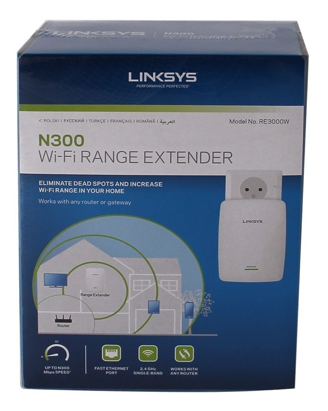 computadoras y laptops - REPETIDOR DIRECTO A LA PARED LINKSYS RE3000W-LA, RANGE EXTENDER 2.4GHZ, 300MBPS, 0