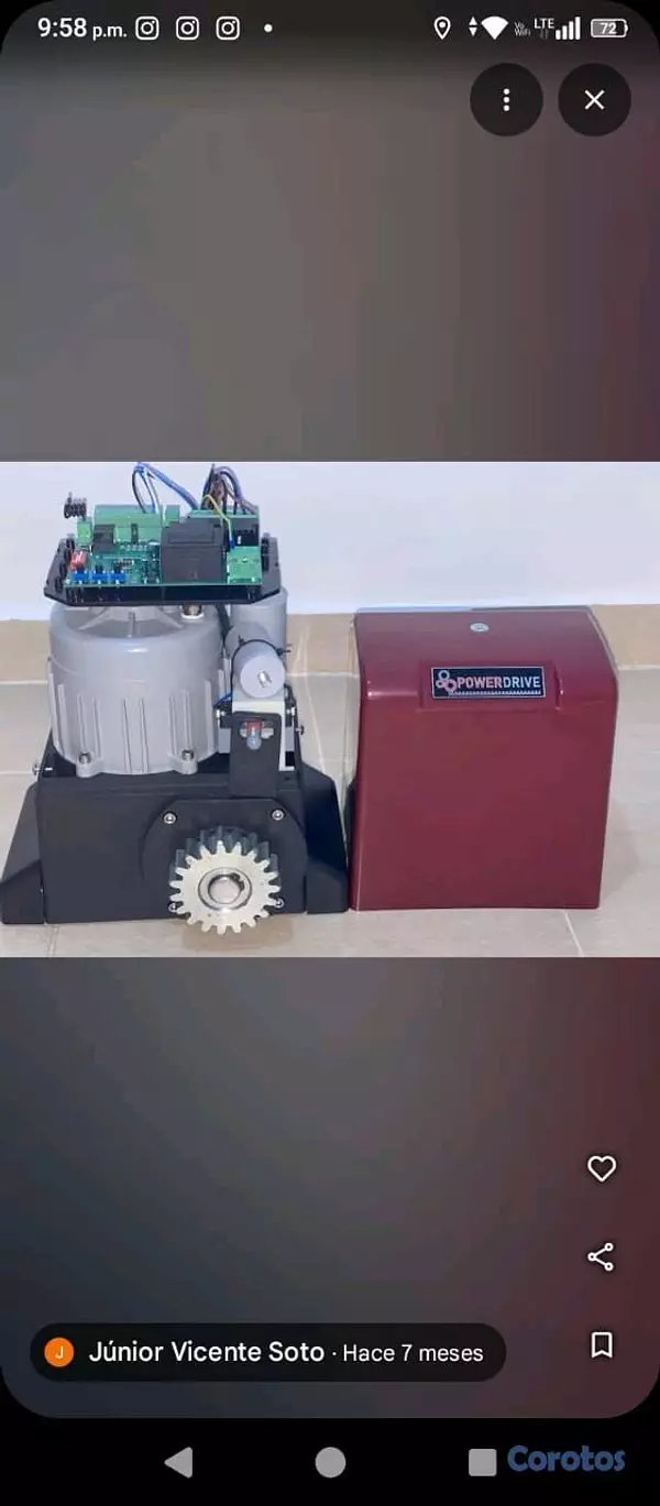 herramientas, jardines y exterior - motor de puerta electrica  3